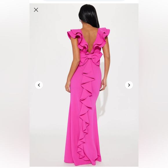 Fashion Nova Pink Take A Bow Maxi Dress - Picture 7 of 11